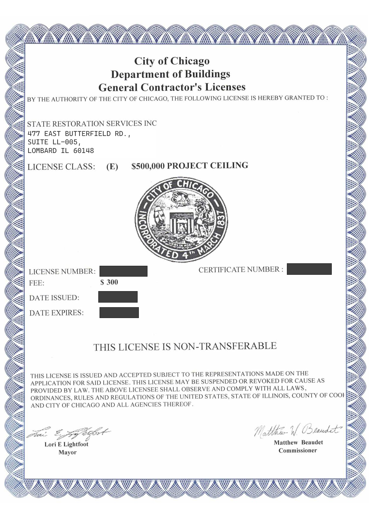 GC Contractor License 2021